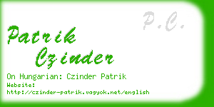 patrik czinder business card